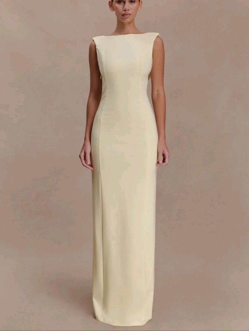 Meshki Galilea Crepe Maxi Gown S Lemon Yellow